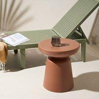 Wyld and Coco Golden Brown Rust-Resistant Round Side Table 39 cm