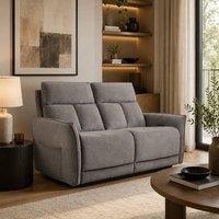 Aspire Grayson Fabric Upholstered Power Recliner Two Seater Sofa with USB in Grey | Size: 2 Seater