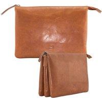 Mala leather Bloomsbury Leather collection Triple Compartment Bag in Tan
