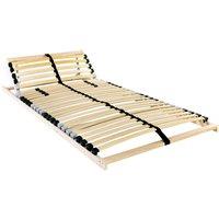 Berkfield Home Slatted Bed Base with Headboard Manual Brown 90 x 190 cm Wood