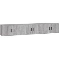 Berkfield Home Wall-mounted TV Cabinets 3 pcs Grey Sonoma 80x34.5x40 cm