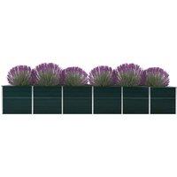 Berkfield Home Garden Raised Bed Galvanised Steel 480x80x77 cm Green | Size: 480 x 80 x 77 cm