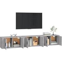 Berkfield Home Classic Wall-mounted TV Cabinets 3 pcs Grey Sonoma 80x34.5x40 cm