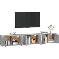 Berkfield Home Classic Wall-mounted TV Cabinets 3 pcs Concrete Grey 80x34.5x40 cm
