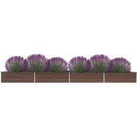 Berkfield Home Garden Raised Bed Galvanised Steel 600x80x45 cm Brown | Size: 600 x 80 x 45 cm