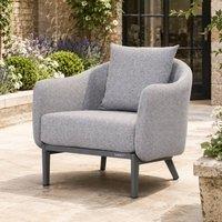 MIMO Full Aluminum Single Sofa - No assembly, Loose Cushion in Grey | Size: 1 Seater