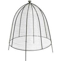 Lemon Pavilion Furniture and Decor Outdoor Wired Plant Protector - Mild Steel - L47 x W47 x H55 cm - Zinc in Silver