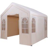Gymax 3m x 3m Canopy Tent With 4 Removable Sidewalls Outdoor Gazebo Pavilion in Beige