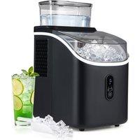 Costway Ice Cube Maker Countertop 2 Ways to Add Water with External Tank in Black