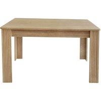 KORVIXA 4 Seater Dining Table Wood Rectangle in Light Brown | Size: 100 cm x 100 cm