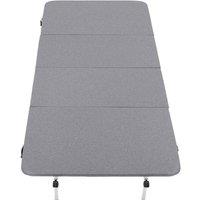 KORVIXA Folding Single Guest Bed Padded Foam in Grey