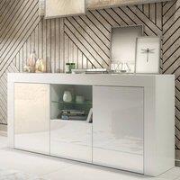 SPETLEK TV Unit TV Stand Sideboard Storage Cabinet in White | Size: 0.6m2