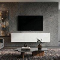 PAWNORA TV Unit Wall Mounted Floating Cabinet 3 Cabintes - 180cm in White