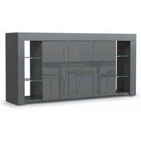 PAWNORA TV Unit Sideboard Display Cabinet in Grey