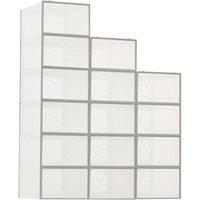 Havendro 15x Grey Clear Plastic Stackable Shoe Storage Boxes with Lids