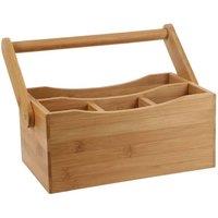 Havendro 4 Compartment Bamboo Cutlery Utensil Holder in Natural