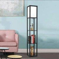 EONLION Floor Lamp Free Standing Modern 3-Tier Storage Shelf in Black | Size: 500mm