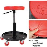 EONLION Mechanics Rolling Creeper Seat Stool Tool Storage in Red