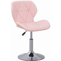 VOGREX Pink Cushioned Swivel Adjustable Chair