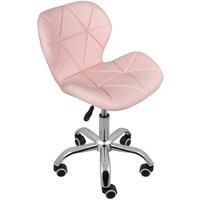 VOGREX Pink Cushioned Lift Swivel Office Chair