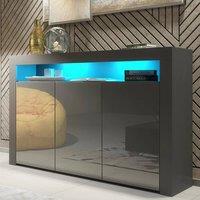 PAWNORA Sideboard TV Stand Storage Cabinet Cupboard Grey | Size: 0.6m2