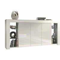 PAWNORA Sideboard TV Unit Cabinet Display Storage in White | Size: 0.6m2