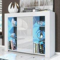 SPETLEK TV Unit Display White Matt Body White High Gloss Fronts | Size: 0.6m2