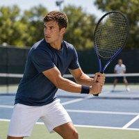 Centra Tennis Racket Set, 260g Lightweight Pre-Strung Aluminium Black Blue