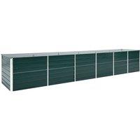 Berkfield Home Garden Raised Bed Galvanised Steel 480x80x77 cm Green | Size: 480 x 80 x 77 cm