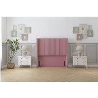 Sloomy Somerset Plush 26 Strutted Headboard in Pink | Size: Small Double