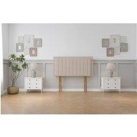 Sloomy Somerset Plush 54 Floor Standing Headboard in Stone | Size: Small Double