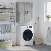 Berkfield Home Wall Mounted Cabinet Concrete Grey 69.5x34x90 cm Engineered Wood