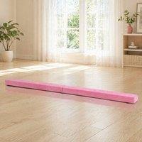 STILVORA Gymnastics Balance Beam 210 cm Foldable Pink
