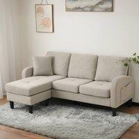 ModernLuxe L-shaped corner sofa with chaise lounge & 3-seater design
