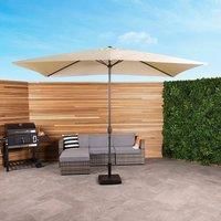 Charles Bentley 3m x 2m Rectangular Garden Umbrella Beige Or Light Grey