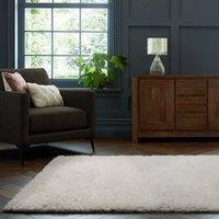 Home Republic Montana Fluffy Textured Rug in Ivory | Size: 120 cm x 170 cm