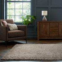 Home Republic Montana Fluffy Textured Rug in Beige | Size: 120 cm x 170 cm