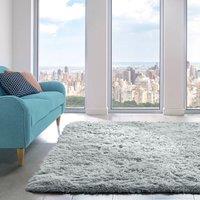 Home Republic Alaska Shaggy Anti Slip Machine Washable Rug in Silver | Size: 160 cm x 230 cm