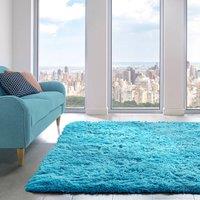 Home Republic Alaska Shaggy Anti Slip Machine Washable Rug in Teal | Size: 160 cm x 230 cm
