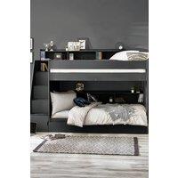 Julian Bowen Camelot Staircase Bunk Bed in Black | Size: Single