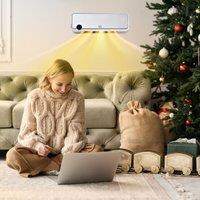 HOMCOM 1000W/2000W Wall Downflow Heater 10-49 degree Temperature Remote in White