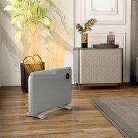 HOMCOM Electric Convector Heater, Quiet Space Heater with LED Display in Grey
