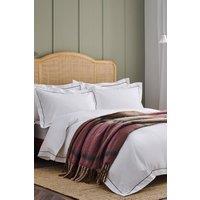 CHRISTY 'Moreton Brushed' Wool Blend Soft Checker Throw in Purple | Size: 140 cm x 180 cm