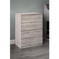Julian Bowen Jupiter 4 Drawer Chest in Light Grey