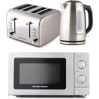 Hamilton Beach Rise Brushed Kitchen Bundle in Silver