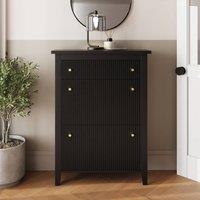 GFW Garrucha Deluxe Shoe Cabinet in Black