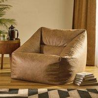 icon Natalia Faux Leather Armchair Bean Bag, Tan