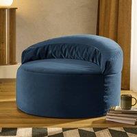 icon Orb Accent Chair Matt Velvet in Navy