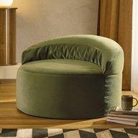icon Orb Accent Chair Matt Velvet in Olive
