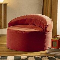 icon Orb Accent Chair Matt Velvet in Terracotta